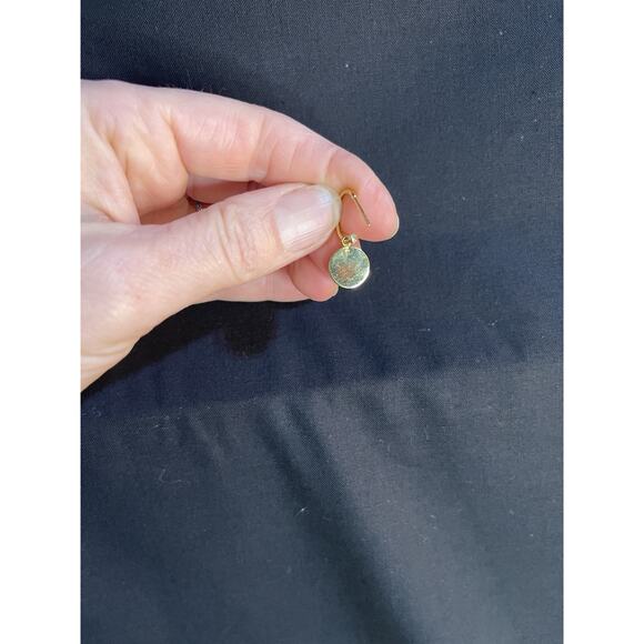 Meadowlark Amulet Love Earrings Sterling Gold Plated Pink Sapphire Charm Earring - Picture 4 of 5